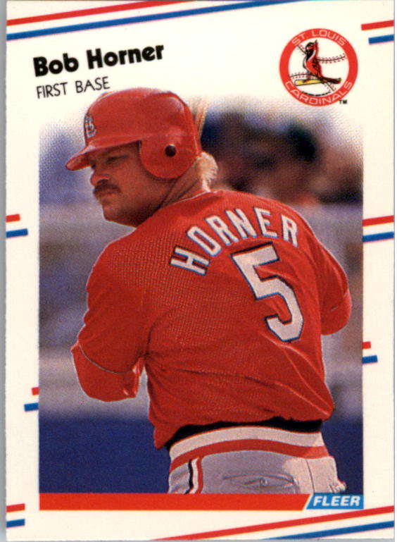 1988 Fleer Mini Baseball Cards 107     Bob Horner